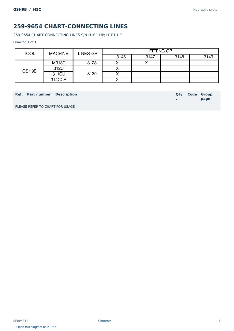 Caterpillar GSH9B S/N H1C Partsbook SEBP4312 (English) - sample page 3 of 10 Caterpillar GSH9B S/N H1C Partsbook SEBP4312 (English) - sample page 3 of 10