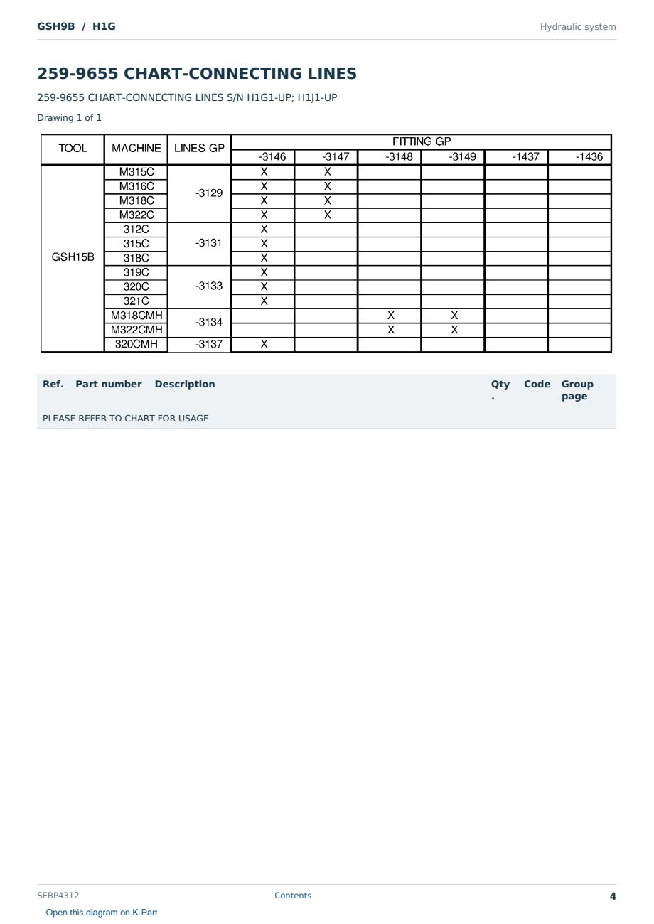 Caterpillar GSH9B S/N H1G Partsbook SEBP4312 (English) - sample page 4 of 10 Caterpillar GSH9B S/N H1G Partsbook SEBP4312 (English) - sample page 4 of 10