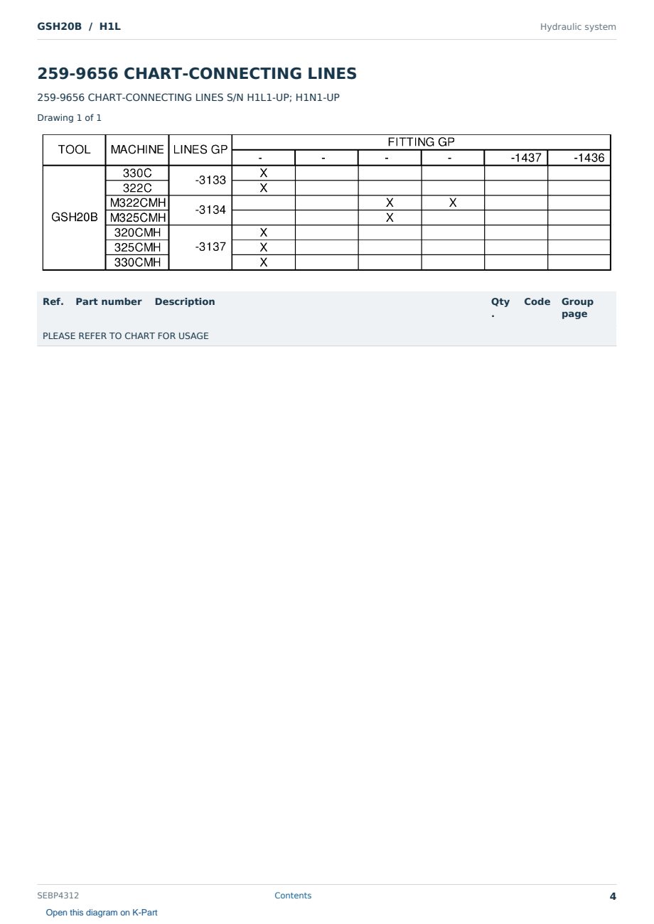 Caterpillar GSH20B S/N H1L Partsbook SEBP4312 (English) - sample page 4 of 10 Caterpillar GSH20B S/N H1L Partsbook SEBP4312 (English) - sample page 4 of 10