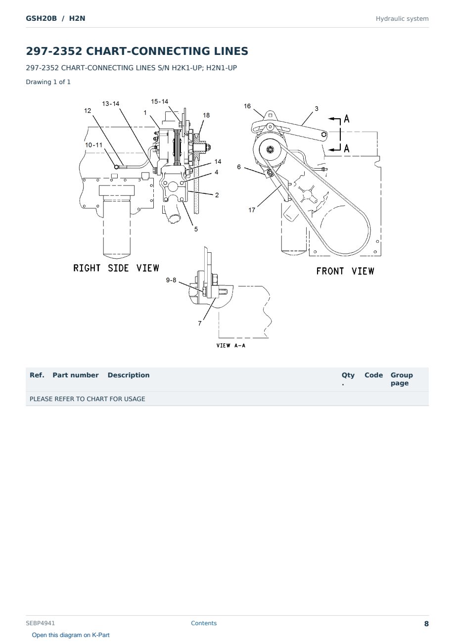 Caterpillar GSH20B S/N H2N Partsbook SEBP4941 (English) - sample page 8 of 10 Caterpillar GSH20B S/N H2N Partsbook SEBP4941 (English) - sample page 8 of 10