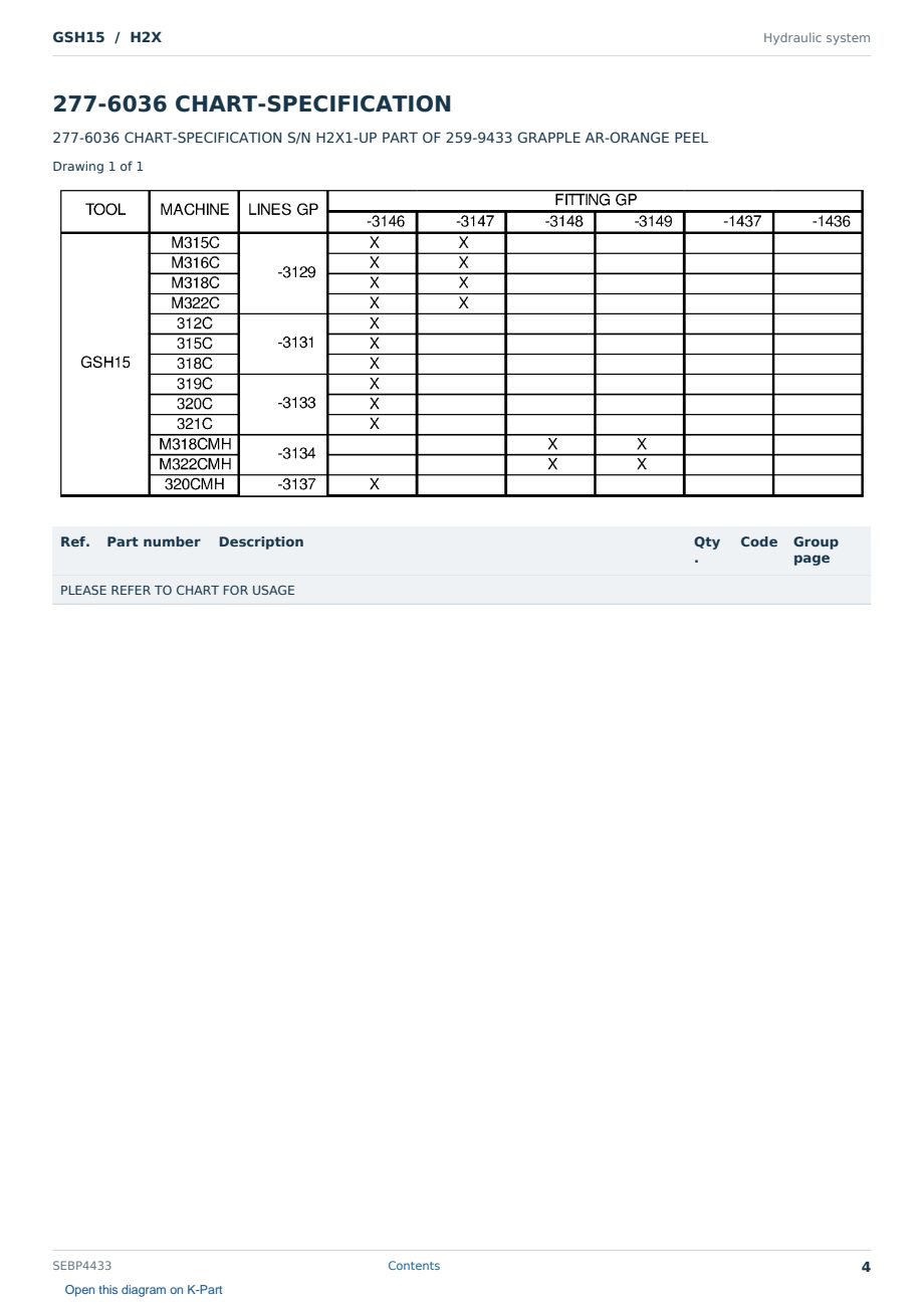 Caterpillar GSH15 S/N H2X Partsbook SEBP4433 (English) - sample page 4 of 10 Caterpillar GSH15 S/N H2X Partsbook SEBP4433 (English) - sample page 4 of 10