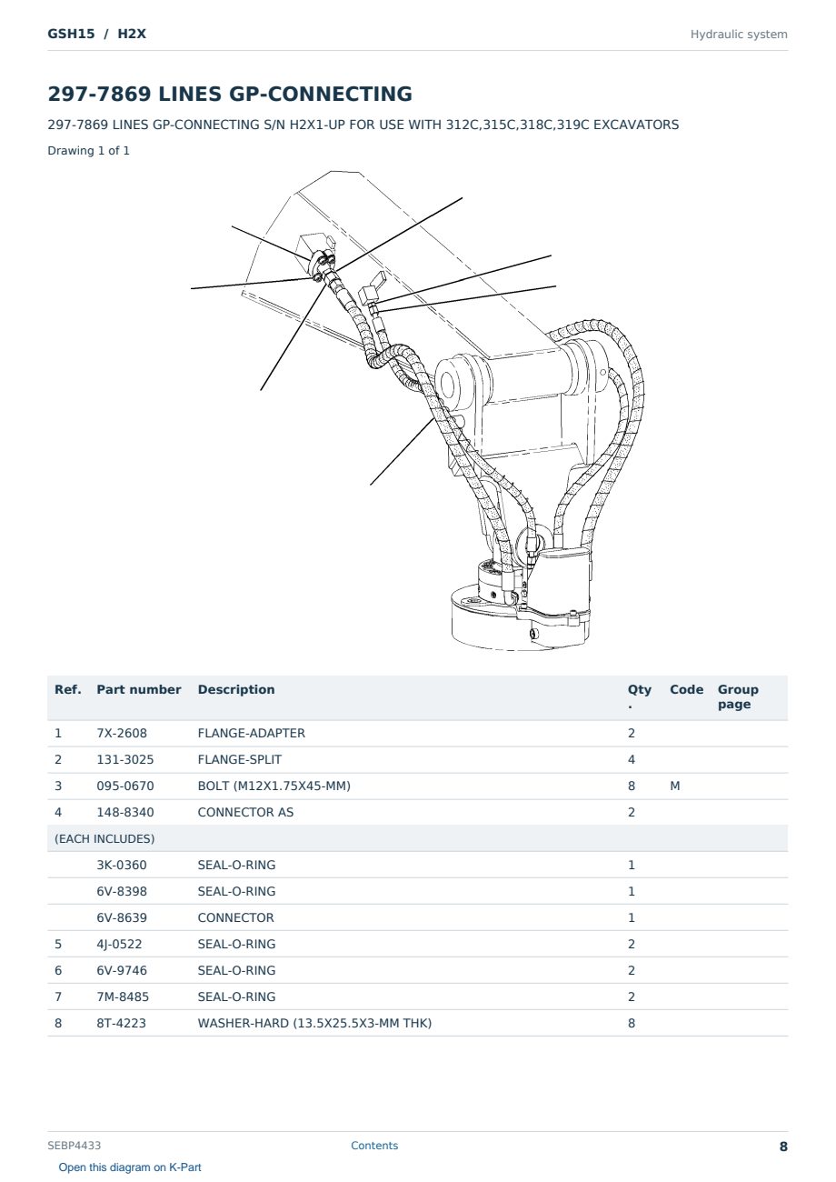 Caterpillar GSH15 S/N H2X Partsbook SEBP4433 (English) - sample page 8 of 10 Caterpillar GSH15 S/N H2X Partsbook SEBP4433 (English) - sample page 8 of 10