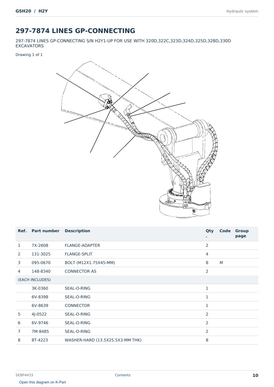 Caterpillar GSH20 S/N H2Y Partsbook SEBP4433 (English) - sample page 10 of 10 Caterpillar GSH20 S/N H2Y Partsbook SEBP4433 (English) - sample page 10 of 10