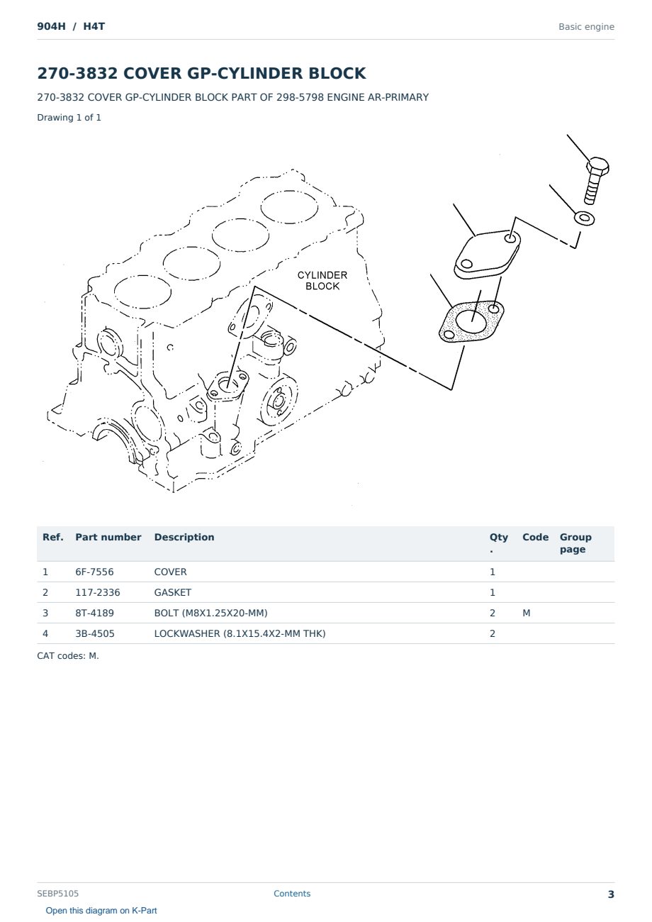 Caterpillar 904H S/N H4T Partsbook SEBP5105 (English) - sample page 3 of 10 Caterpillar 904H S/N H4T Partsbook SEBP5105 (English) - sample page 3 of 10
