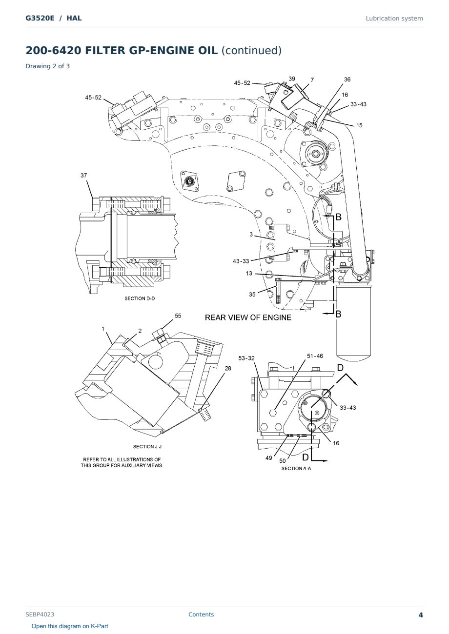Caterpillar G3520E S/N HAL Partsbook SEBP4023 (English) - sample page 4 of 10 Caterpillar G3520E S/N HAL Partsbook SEBP4023 (English) - sample page 4 of 10