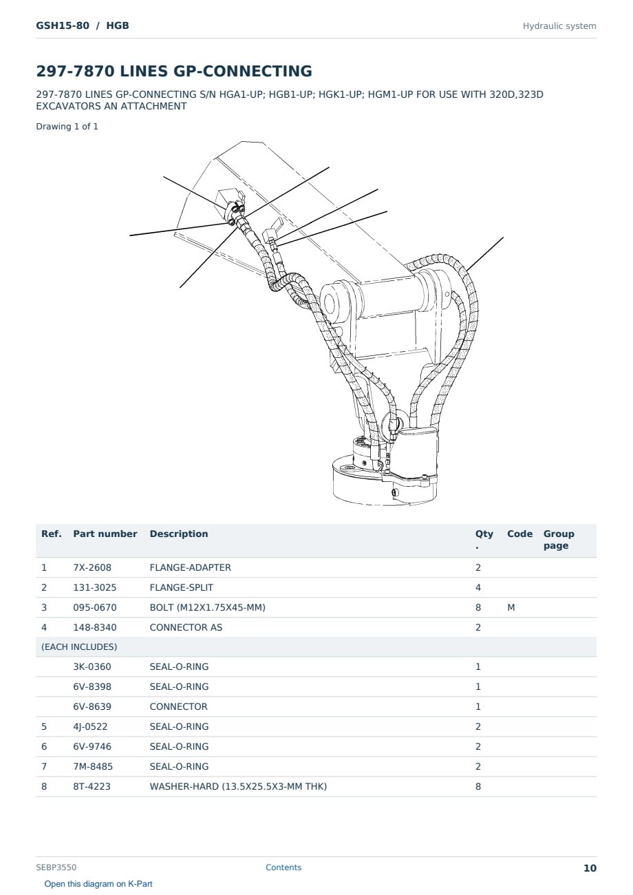 Caterpillar GSH15-80 S/N HGB Partsbook SEBP3550 (English) - sample page 10 of 10 Caterpillar GSH15-80 S/N HGB Partsbook SEBP3550 (English) - sample page 10 of 10