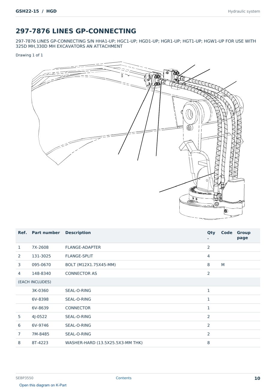 Caterpillar GSH22-15 S/N HGD Partsbook SEBP3550 (English) - sample page 10 of 10 Caterpillar GSH22-15 S/N HGD Partsbook SEBP3550 (English) - sample page 10 of 10