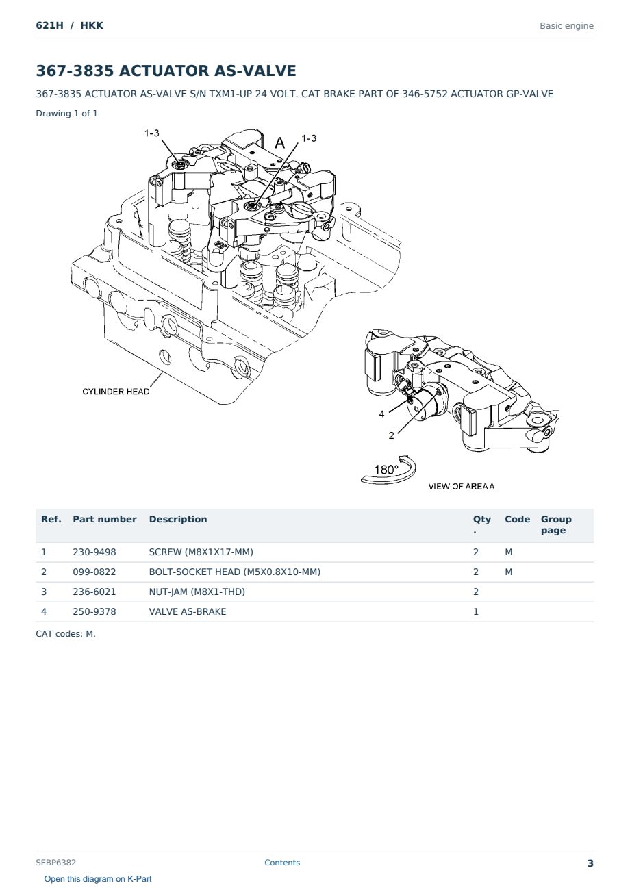 Caterpillar 621H S/N HKK Partsbook SEBP6382 (English) - sample page 3 of 10 Caterpillar 621H S/N HKK Partsbook SEBP6382 (English) - sample page 3 of 10