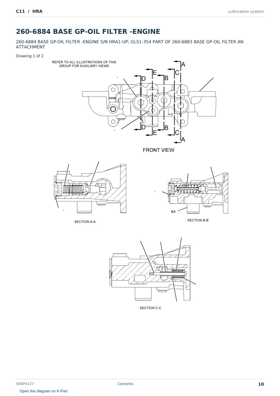 Caterpillar C11 S/N HRA Partsbook SEBP4127 (English) - sample page 10 of 10 Caterpillar C11 S/N HRA Partsbook SEBP4127 (English) - sample page 10 of 10