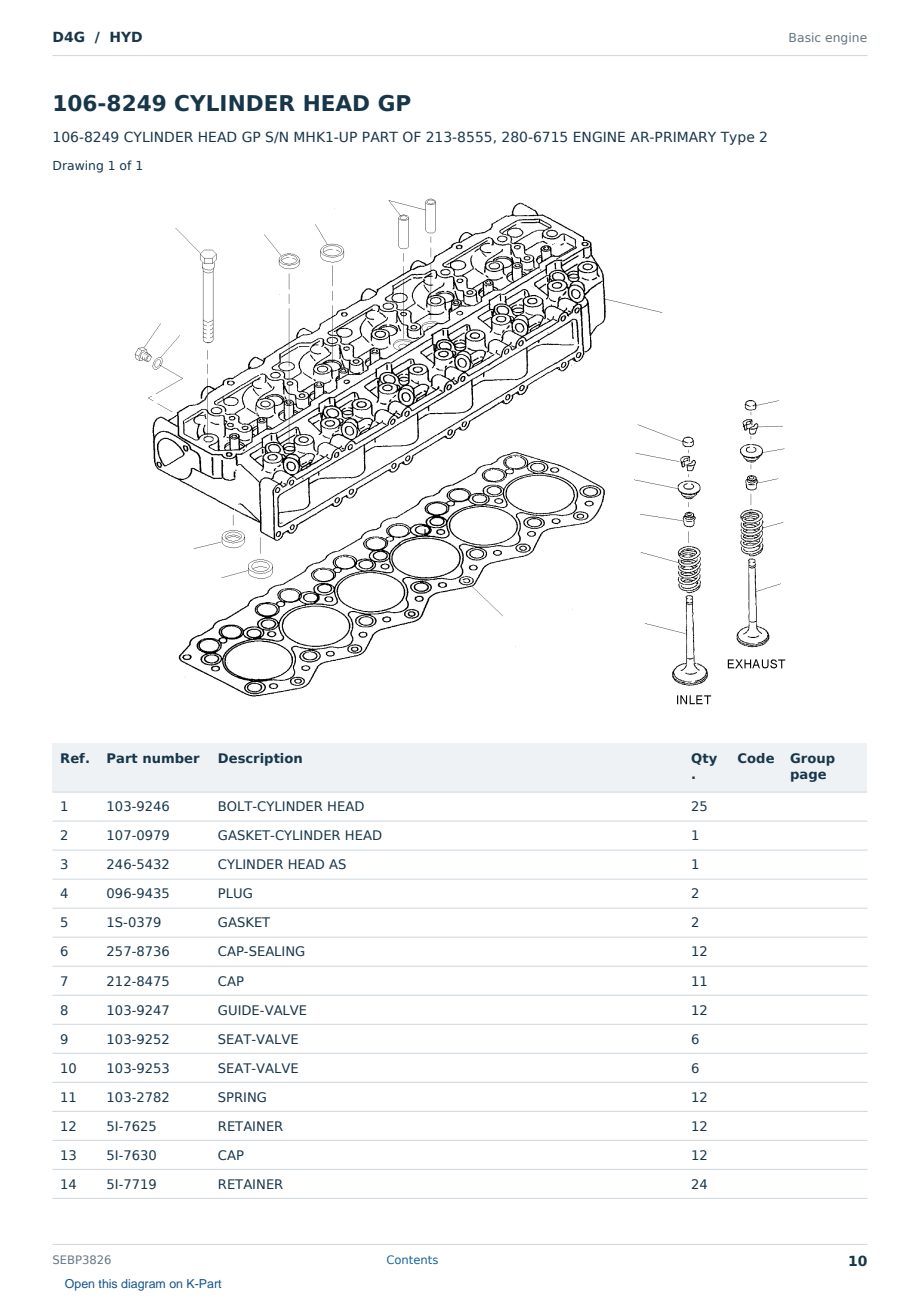 Caterpillar D4G S/N HYD Partsbook SEBP3826 (English) - sample page 10 of 10 Caterpillar D4G S/N HYD Partsbook SEBP3826 (English) - sample page 10 of 10