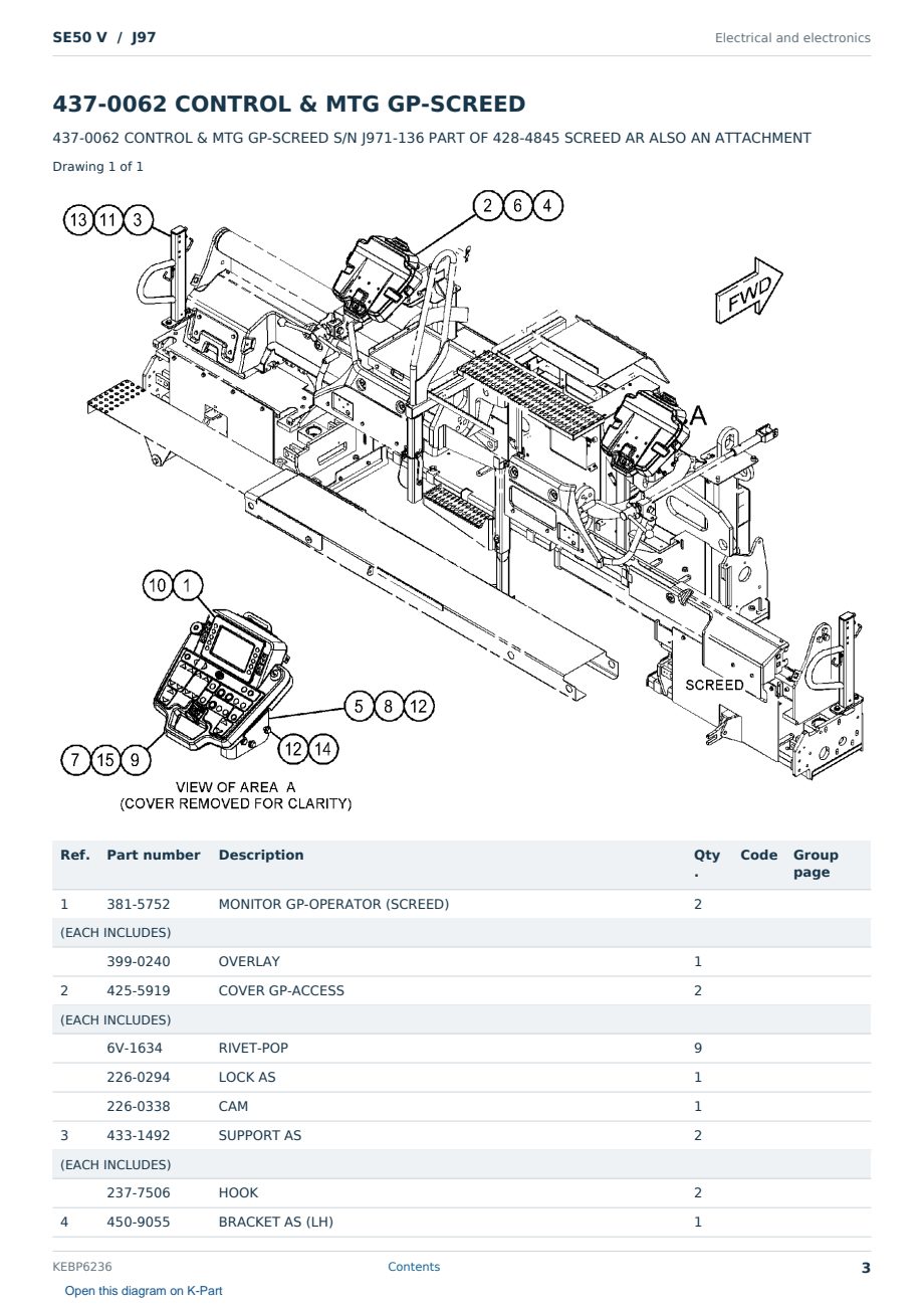 Caterpillar SE50 V S/N J97 Partsbook KEBP6236 (English) - sample page 3 of 10 Caterpillar SE50 V S/N J97 Partsbook KEBP6236 (English) - sample page 3 of 10