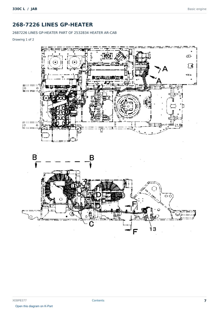 Caterpillar 330C L S/N JAB Partsbook XEBP8377 (English) - sample page 7 of 10 Caterpillar 330C L S/N JAB Partsbook XEBP8377 (English) - sample page 7 of 10