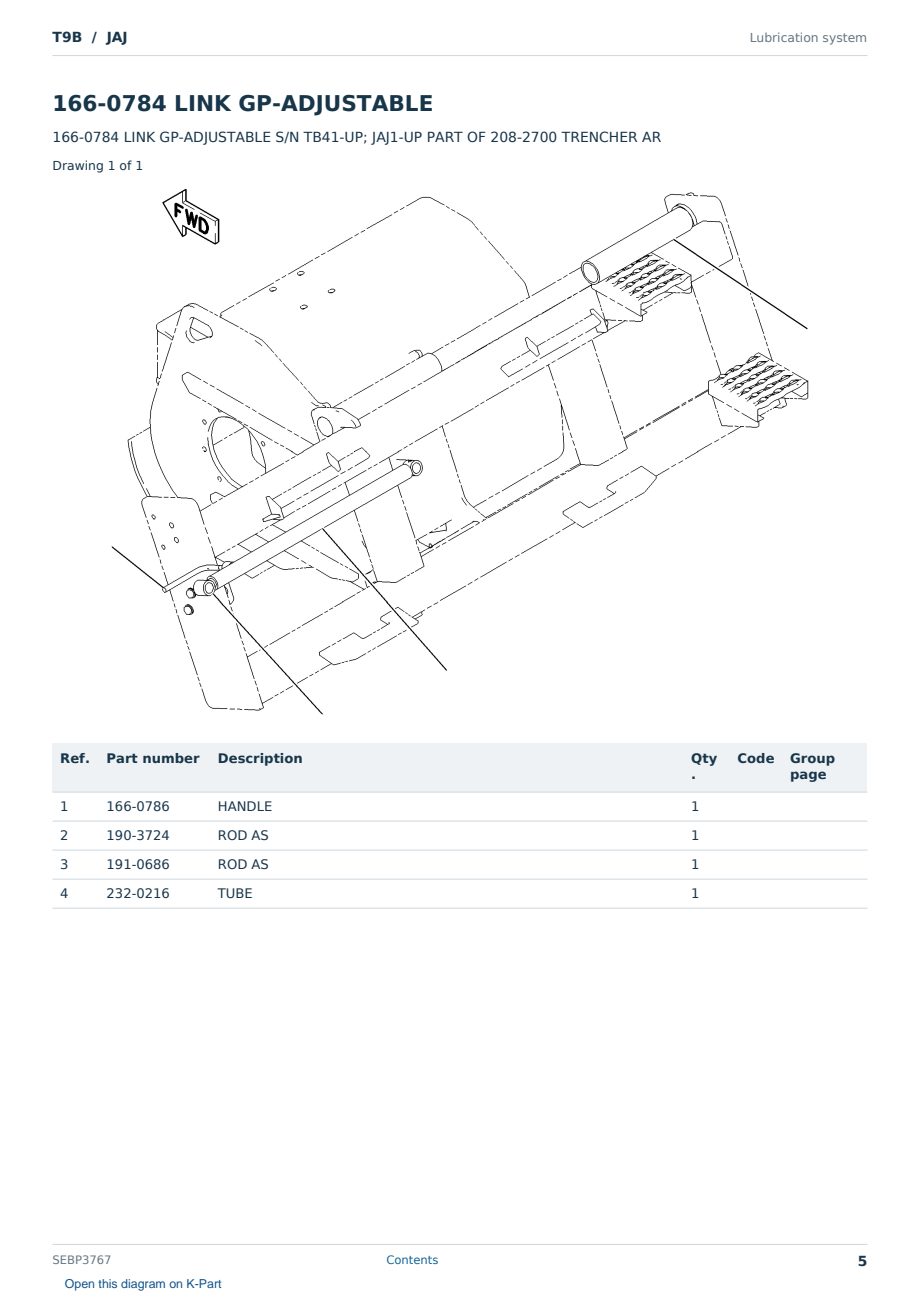 Caterpillar T9B S/N JAJ Partsbook SEBP3767 (English) - sample page 5 of 10 Caterpillar T9B S/N JAJ Partsbook SEBP3767 (English) - sample page 5 of 10