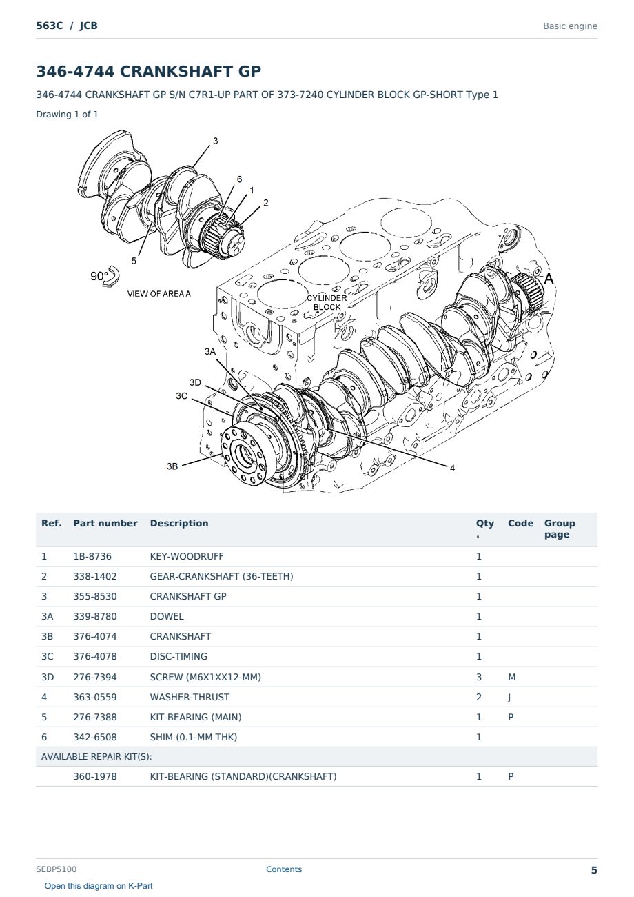 Caterpillar 563C S/N JCB Partsbook SEBP5100 (English) - sample page 5 of 10 Caterpillar 563C S/N JCB Partsbook SEBP5100 (English) - sample page 5 of 10