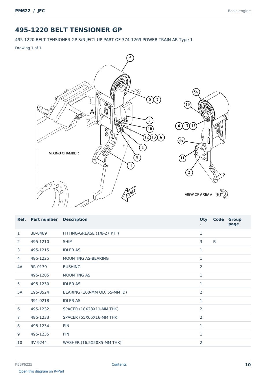 Caterpillar PM622 S/N JFC Partsbook KEBP6225 (English) - sample page 10 of 10 Caterpillar PM622 S/N JFC Partsbook KEBP6225 (English) - sample page 10 of 10