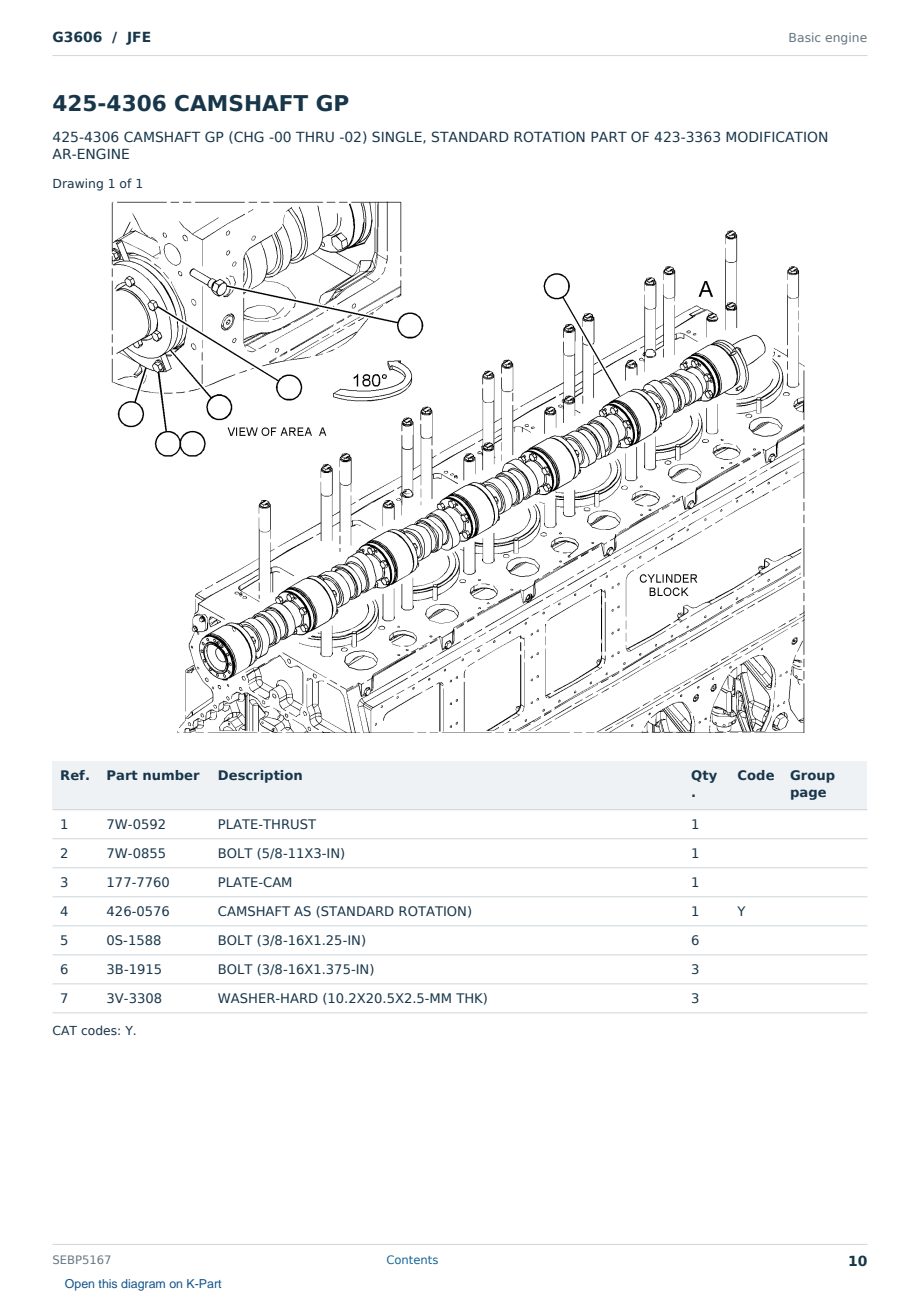 Caterpillar G3606 S/N JFE Partsbook SEBP5167 (English) - sample page 10 of 10 Caterpillar G3606 S/N JFE Partsbook SEBP5167 (English) - sample page 10 of 10