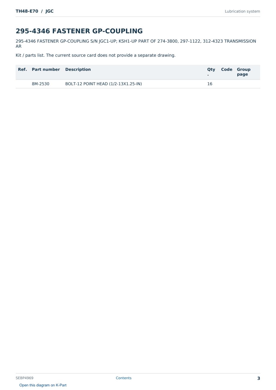 Caterpillar TH48-E70 S/N JGC Partsbook SEBP4969 (English) - sample page 3 of 10 Caterpillar TH48-E70 S/N JGC Partsbook SEBP4969 (English) - sample page 3 of 10