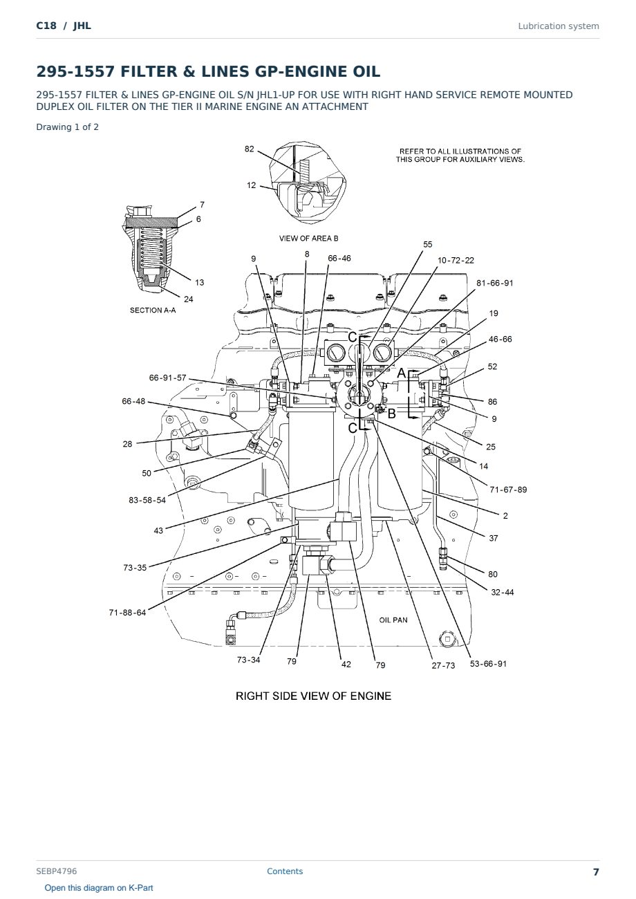 Caterpillar C18 S/N JHL Partsbook SEBP4796 (English) - sample page 7 of 10 Caterpillar C18 S/N JHL Partsbook SEBP4796 (English) - sample page 7 of 10