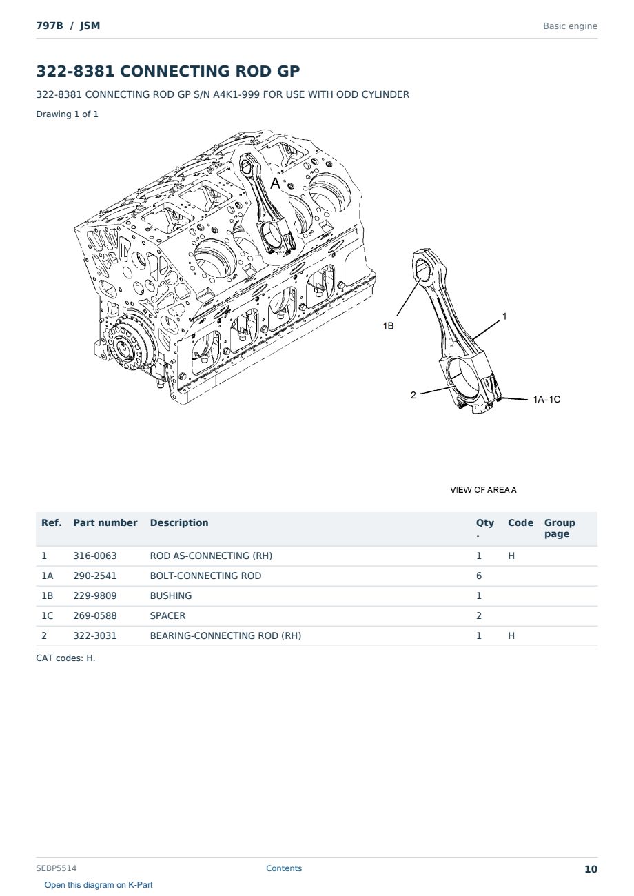 Caterpillar 797B S/N JSM Partsbook SEBP5514 (English) - sample page 10 of 10 Caterpillar 797B S/N JSM Partsbook SEBP5514 (English) - sample page 10 of 10