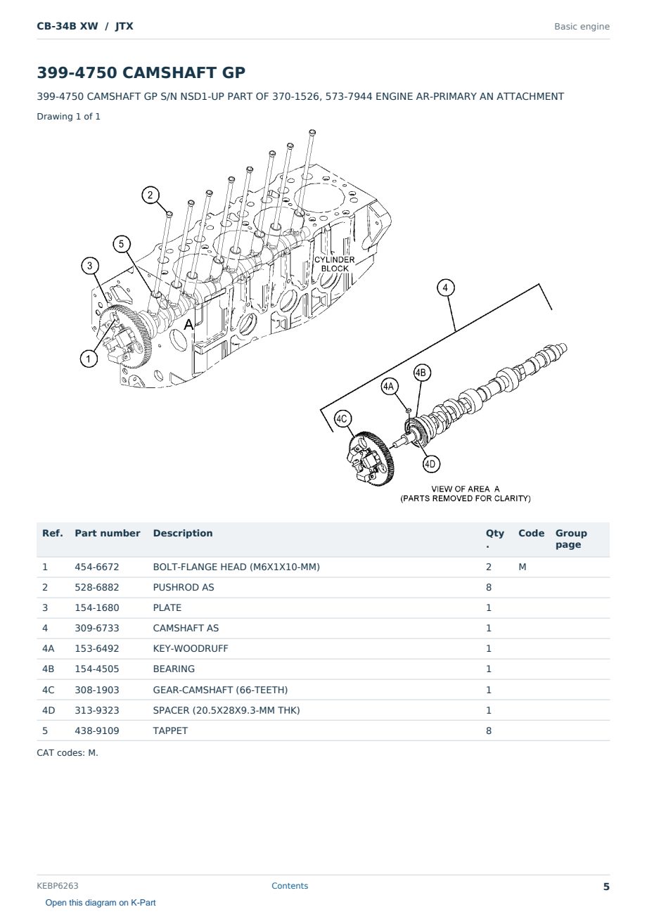 Caterpillar CB-34B XW S/N JTX Partsbook KEBP6263 (English) - sample page 5 of 10 Caterpillar CB-34B XW S/N JTX Partsbook KEBP6263 (English) - sample page 5 of 10