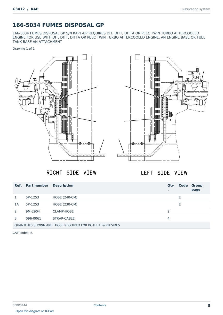 Caterpillar G3412 S/N KAP Partsbook SEBP3444 (English) - sample page 8 of 10 Caterpillar G3412 S/N KAP Partsbook SEBP3444 (English) - sample page 8 of 10