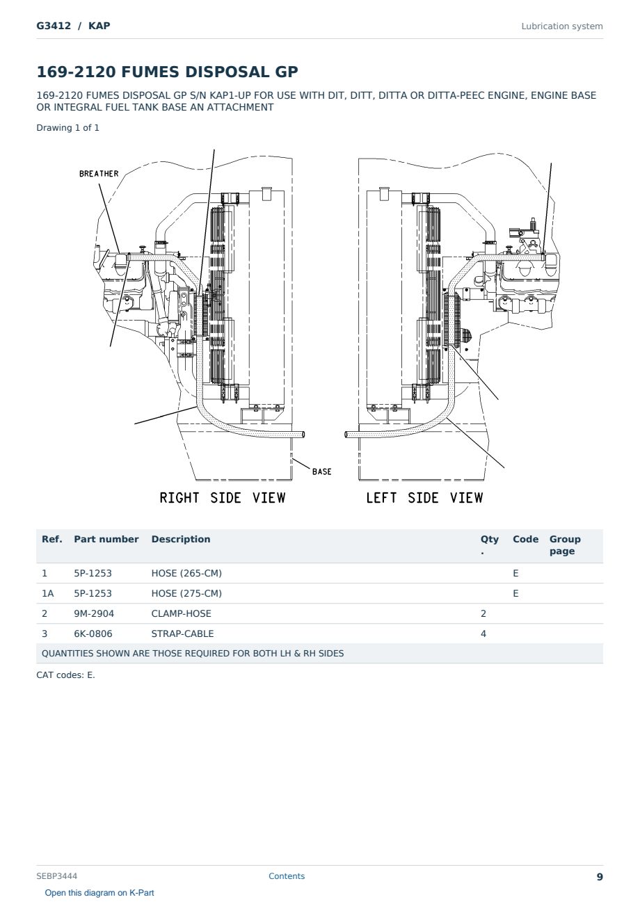 Caterpillar G3412 S/N KAP Partsbook SEBP3444 (English) - sample page 9 of 10 Caterpillar G3412 S/N KAP Partsbook SEBP3444 (English) - sample page 9 of 10