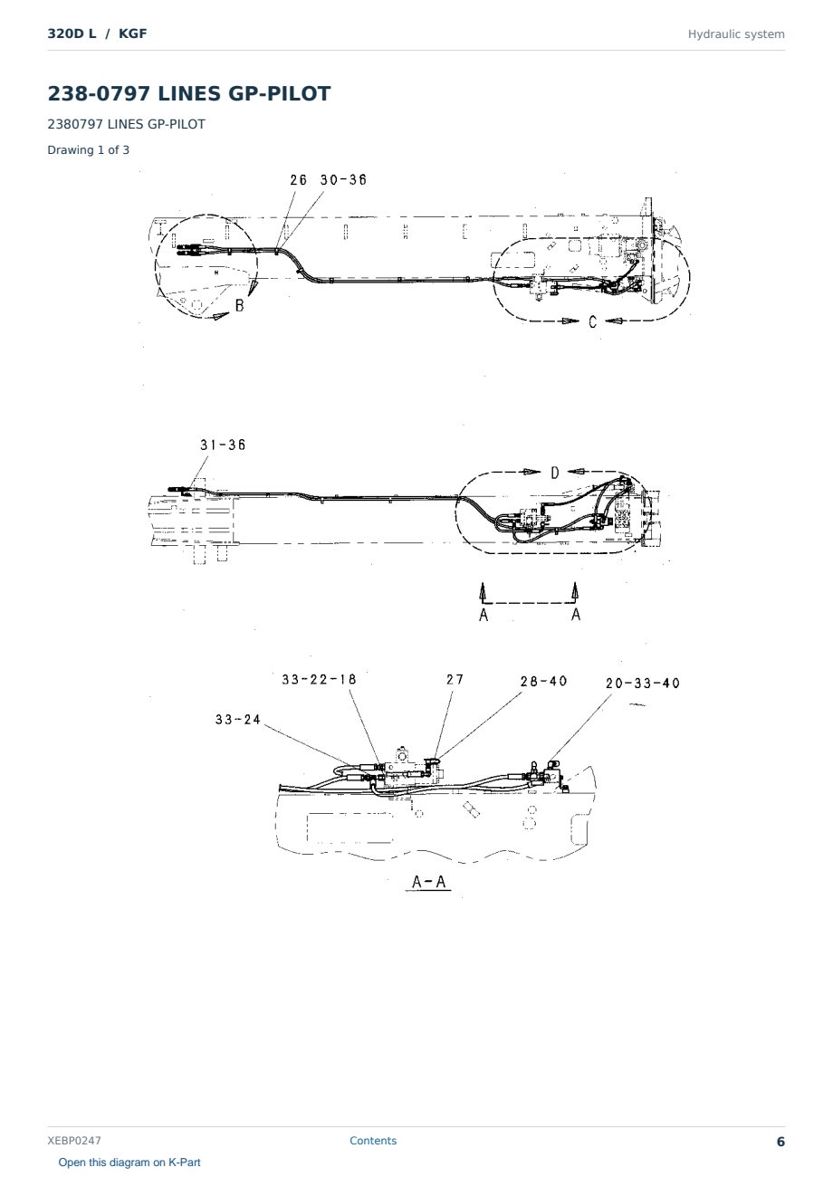 Caterpillar 320D L S/N KGF Partsbook XEBP0247 (English) - sample page 6 of 10 Caterpillar 320D L S/N KGF Partsbook XEBP0247 (English) - sample page 6 of 10