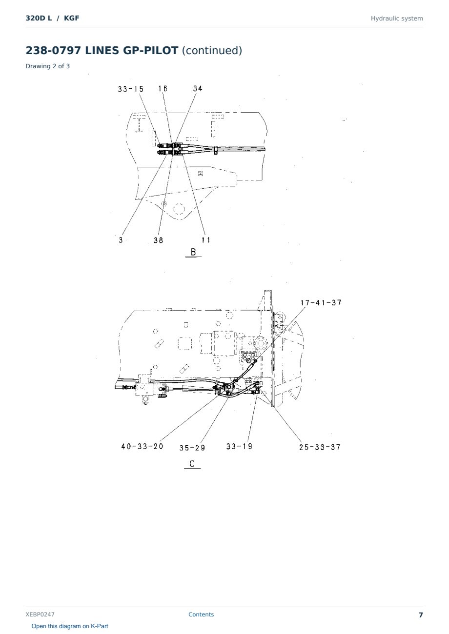 Caterpillar 320D L S/N KGF Partsbook XEBP0247 (English) - sample page 7 of 10 Caterpillar 320D L S/N KGF Partsbook XEBP0247 (English) - sample page 7 of 10