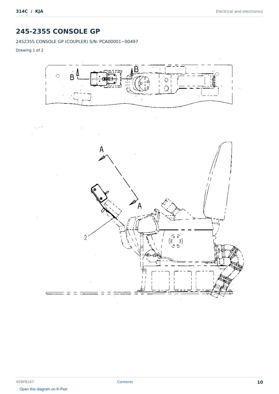 Caterpillar 314C S/N KJA Partsbook XEBP8167 (English) - sample page 10 of 10 Caterpillar 314C S/N KJA Partsbook XEBP8167 (English) - sample page 10 of 10