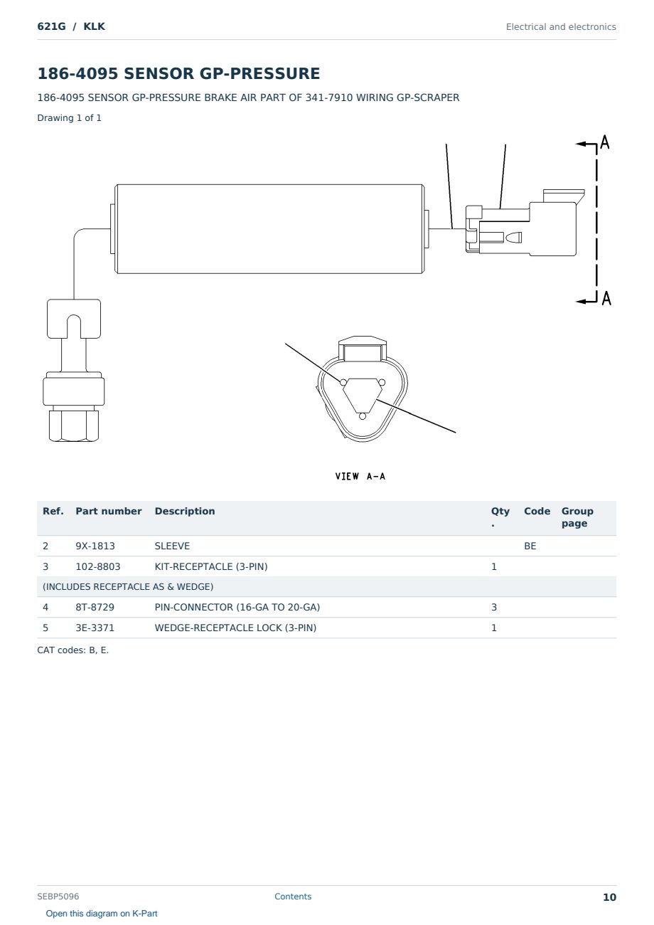 Caterpillar 621G S/N KLK Partsbook SEBP5096 (English) - sample page 10 of 10 Caterpillar 621G S/N KLK Partsbook SEBP5096 (English) - sample page 10 of 10