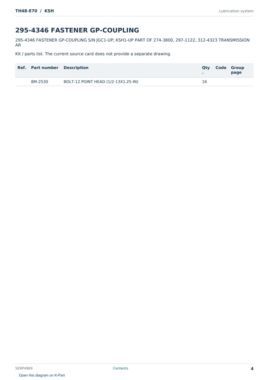 Caterpillar TH48-E70 S/N KSH Partsbook SEBP4969 (English) - sample page 4 of 10 Caterpillar TH48-E70 S/N KSH Partsbook SEBP4969 (English) - sample page 4 of 10