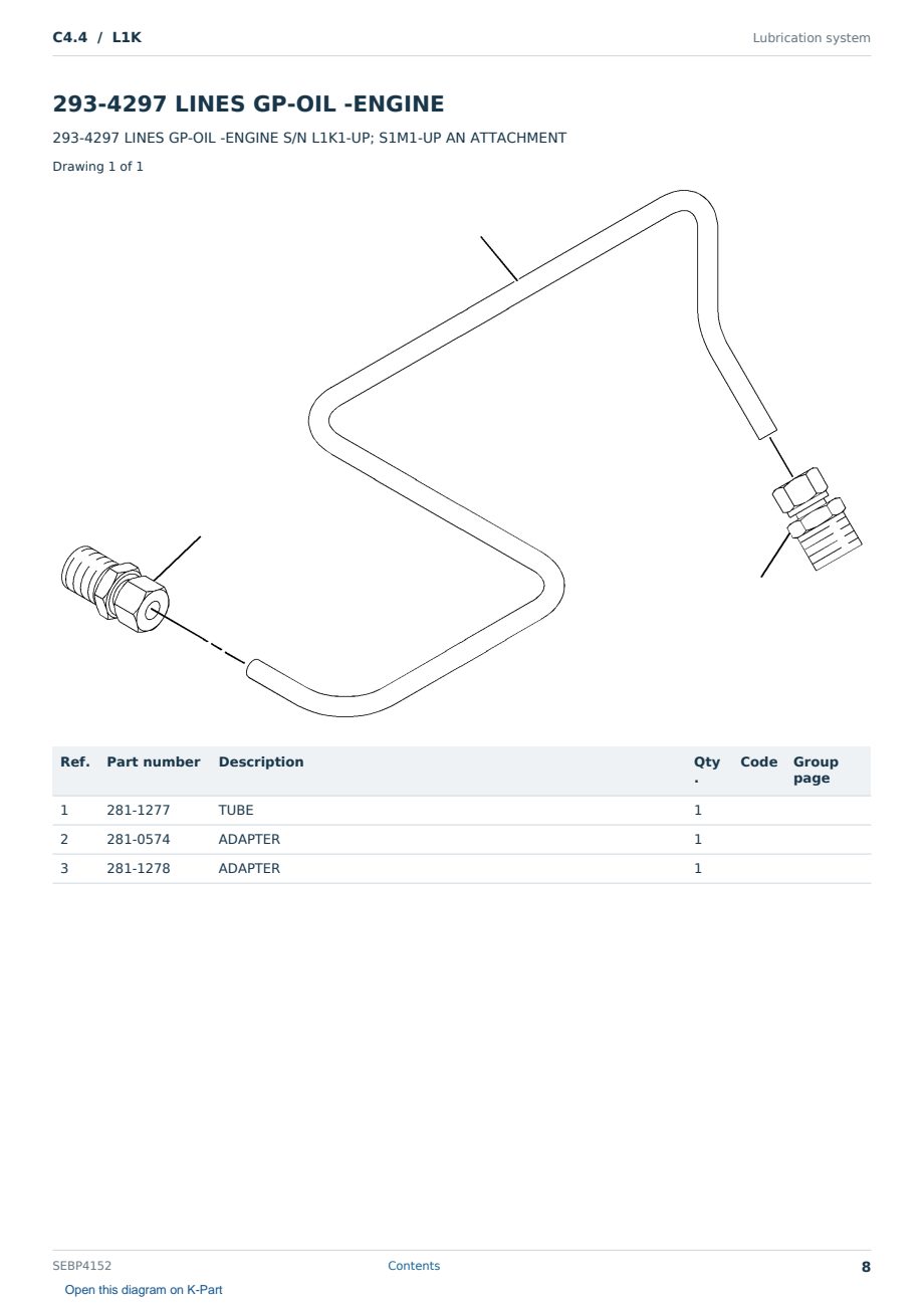 Caterpillar C4.4 S/N L1K Partsbook SEBP4152 (English) - sample page 8 of 10 Caterpillar C4.4 S/N L1K Partsbook SEBP4152 (English) - sample page 8 of 10