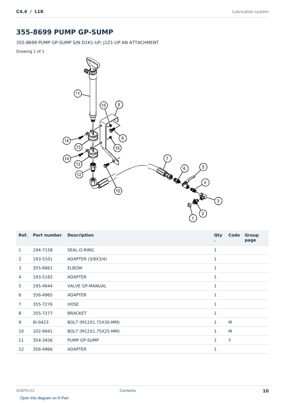 Caterpillar C4.4 S/N L1K Partsbook SEBP4152 (English) - sample page 10 of 10 Caterpillar C4.4 S/N L1K Partsbook SEBP4152 (English) - sample page 10 of 10