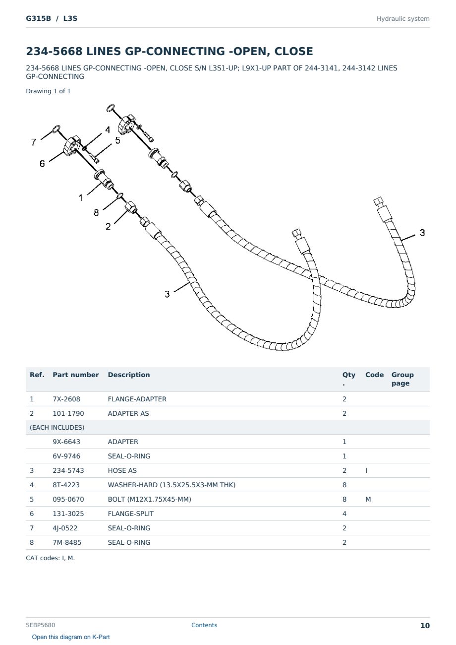 Caterpillar G315B S/N L3S Partsbook SEBP5680 (English) - sample page 10 of 10 Caterpillar G315B S/N L3S Partsbook SEBP5680 (English) - sample page 10 of 10