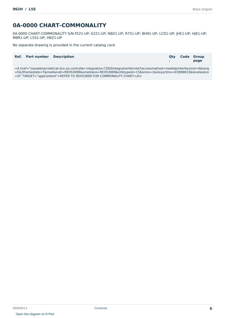 Caterpillar 962H S/N L5S Partsbook SEBP6013 (English) - sample page 6 of 6 Caterpillar 962H S/N L5S Partsbook SEBP6013 (English) - sample page 6 of 6