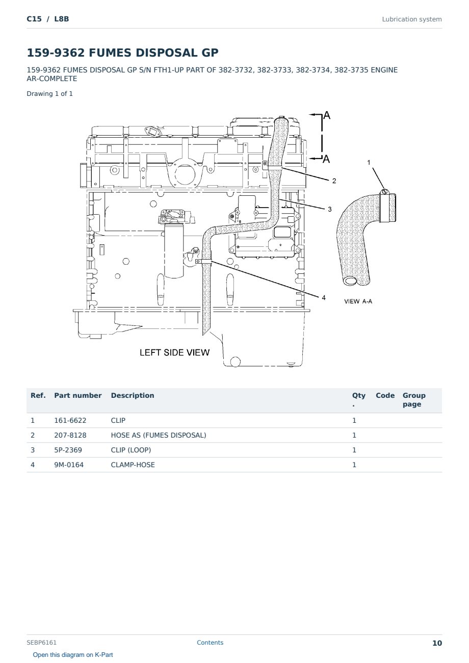 Caterpillar C15 S/N L8B Partsbook SEBP6161 (English) - sample page 10 of 10 Caterpillar C15 S/N L8B Partsbook SEBP6161 (English) - sample page 10 of 10