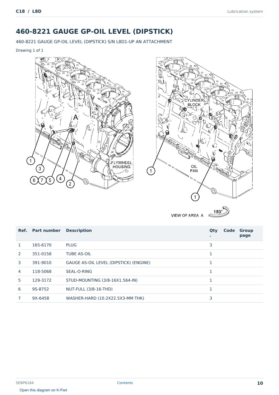 Caterpillar C18 S/N L8D Partsbook SEBP6164 (English) - sample page 10 of 10 Caterpillar C18 S/N L8D Partsbook SEBP6164 (English) - sample page 10 of 10