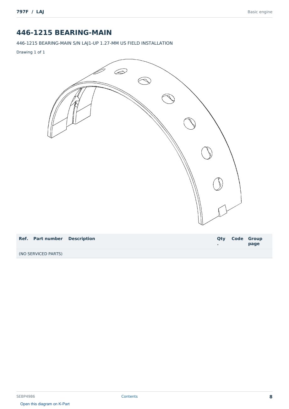 Caterpillar 797F S/N LAJ Partsbook SEBP4986 (English) - sample page 8 of 10 Caterpillar 797F S/N LAJ Partsbook SEBP4986 (English) - sample page 8 of 10