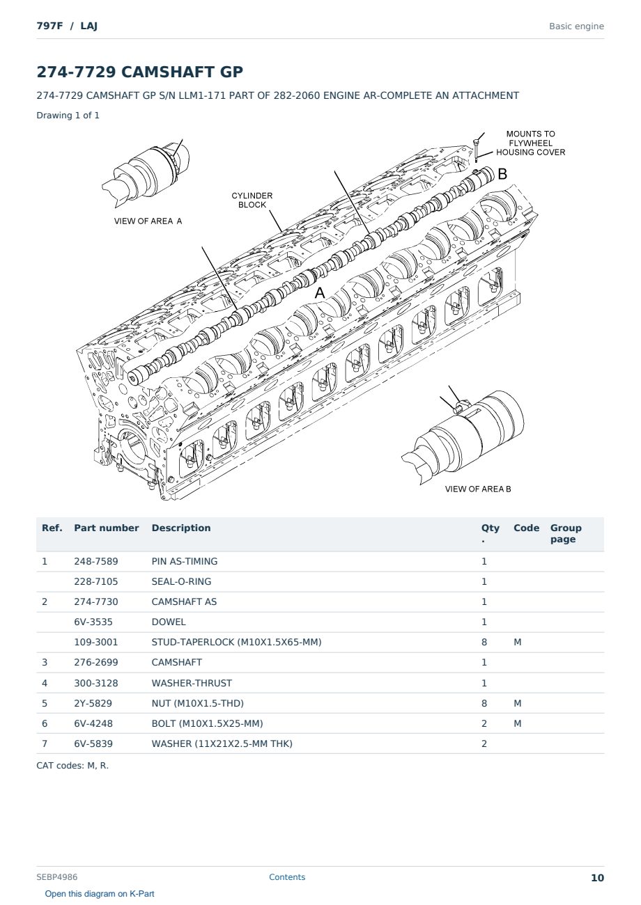 Caterpillar 797F S/N LAJ Partsbook SEBP4986 (English) - sample page 10 of 10 Caterpillar 797F S/N LAJ Partsbook SEBP4986 (English) - sample page 10 of 10