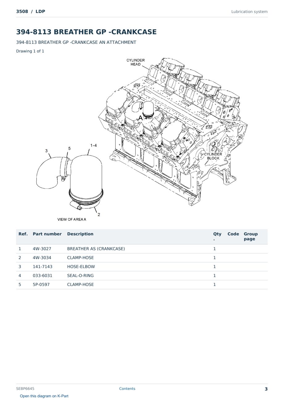 Caterpillar 3508 S/N LDP Partsbook SEBP6645 (English) - sample page 3 of 10 Caterpillar 3508 S/N LDP Partsbook SEBP6645 (English) - sample page 3 of 10