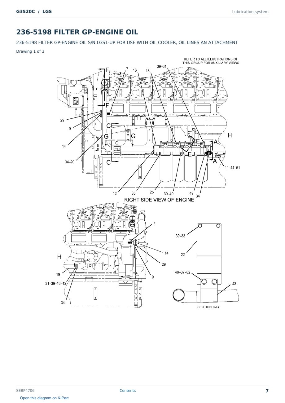 Caterpillar G3520C S/N LGS Partsbook SEBP4706 (English) - sample page 7 of 10 Caterpillar G3520C S/N LGS Partsbook SEBP4706 (English) - sample page 7 of 10