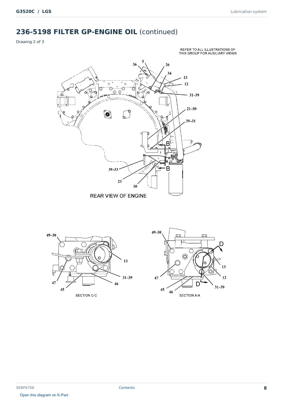 Caterpillar G3520C S/N LGS Partsbook SEBP4706 (English) - sample page 8 of 10 Caterpillar G3520C S/N LGS Partsbook SEBP4706 (English) - sample page 8 of 10