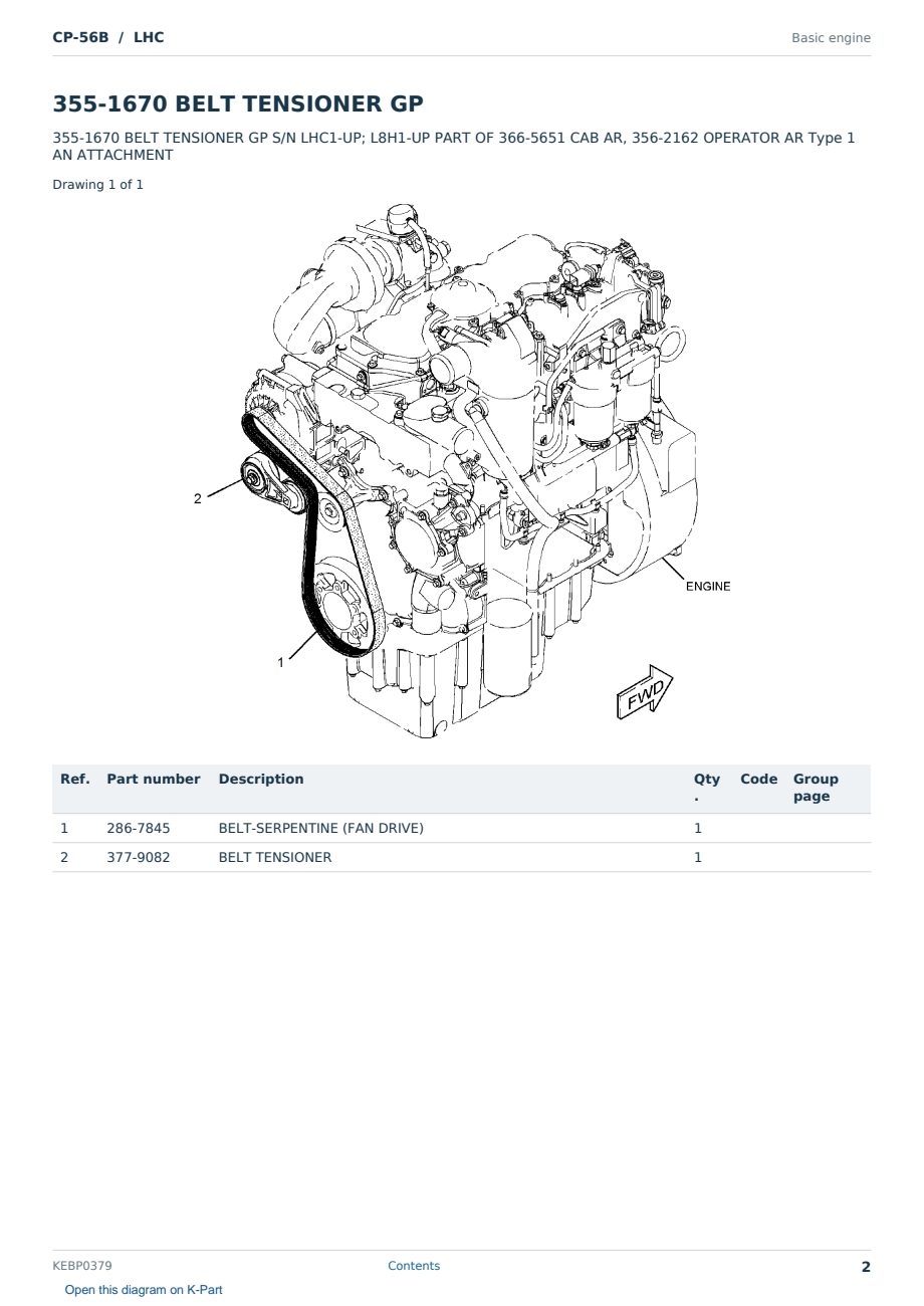 Caterpillar CP-56B S/N LHC Partsbook KEBP0379 (English) - sample page 2 of 10 Caterpillar CP-56B S/N LHC Partsbook KEBP0379 (English) - sample page 2 of 10
