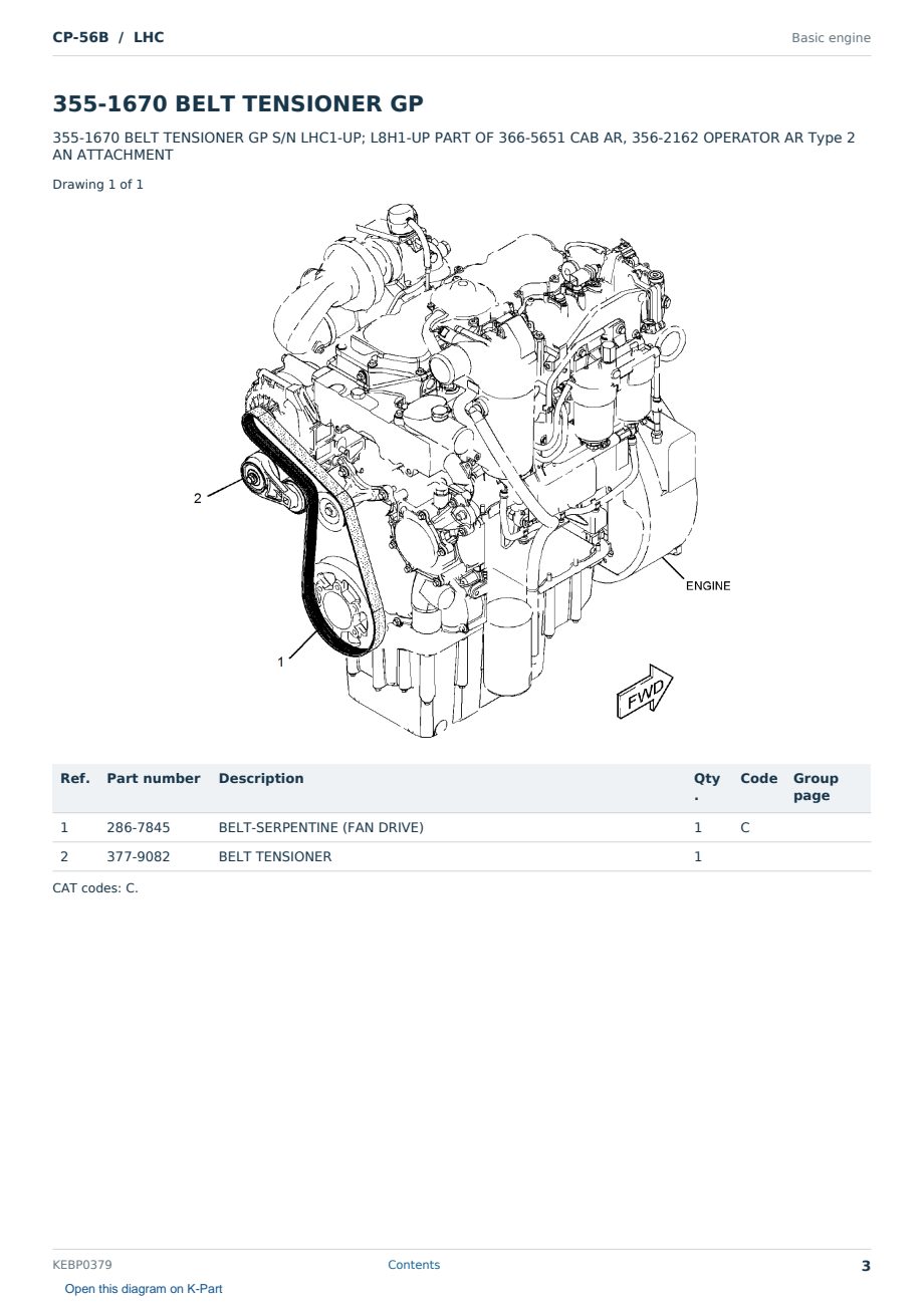 Caterpillar CP-56B S/N LHC Partsbook KEBP0379 (English) - sample page 3 of 10 Caterpillar CP-56B S/N LHC Partsbook KEBP0379 (English) - sample page 3 of 10