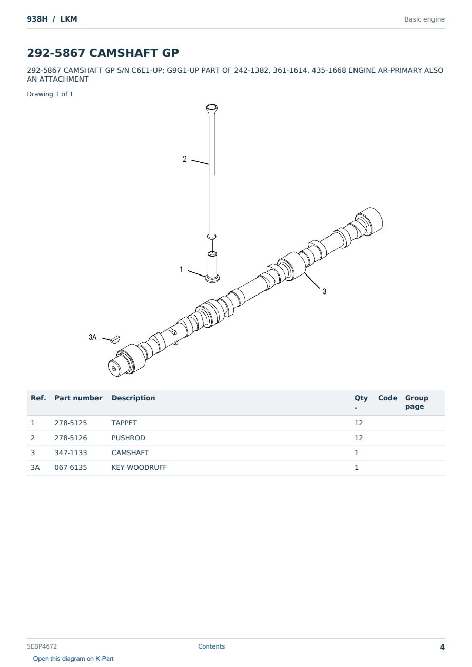 Caterpillar 938H S/N LKM Partsbook SEBP4672 (English) - sample page 4 of 10 Caterpillar 938H S/N LKM Partsbook SEBP4672 (English) - sample page 4 of 10