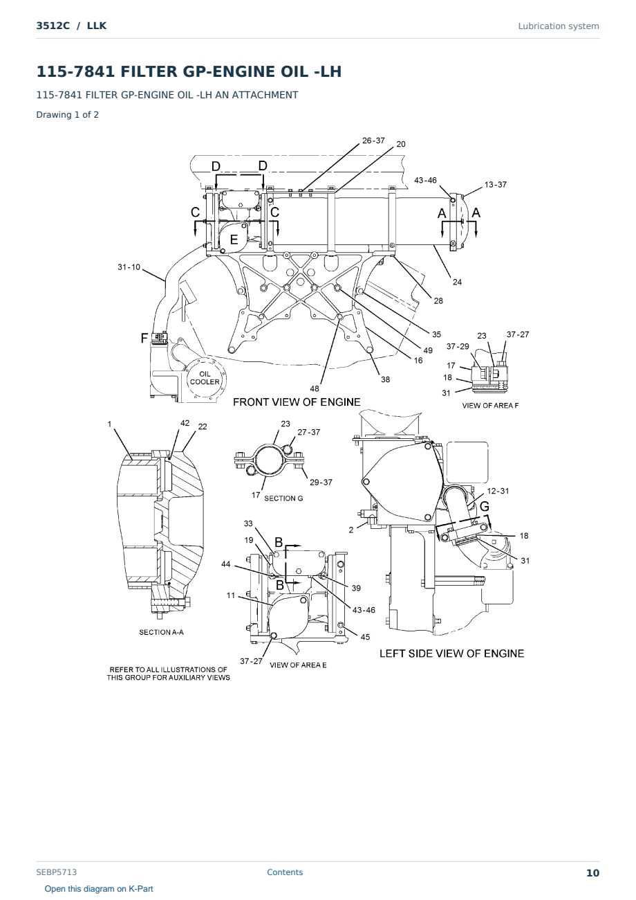 Caterpillar 3512C S/N LLK Partsbook SEBP5713 (English) - sample page 10 of 10 Caterpillar 3512C S/N LLK Partsbook SEBP5713 (English) - sample page 10 of 10