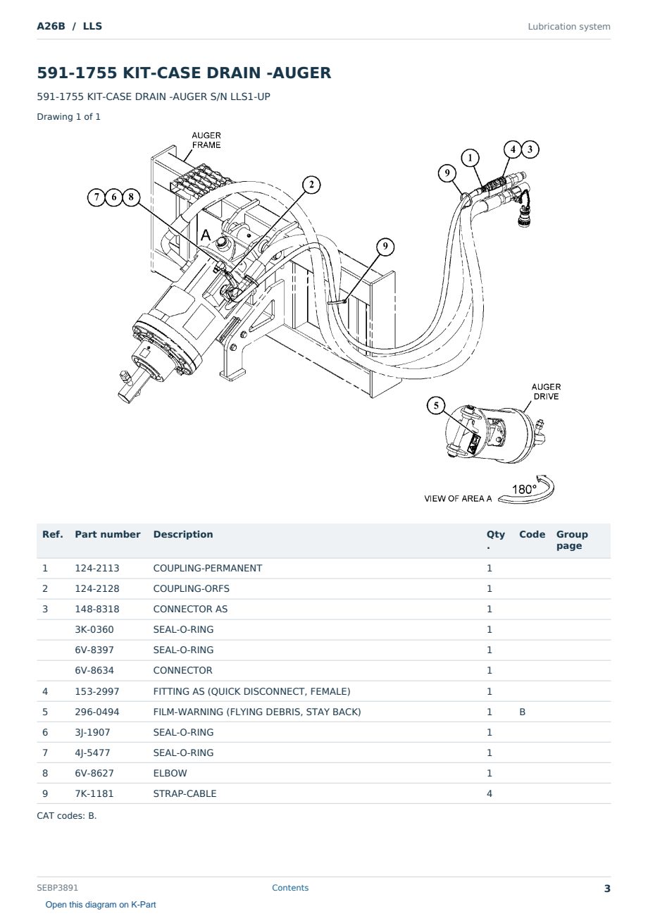 Caterpillar A26B S/N LLS Partsbook SEBP3891 (English) - sample page 3 of 10 Caterpillar A26B S/N LLS Partsbook SEBP3891 (English) - sample page 3 of 10