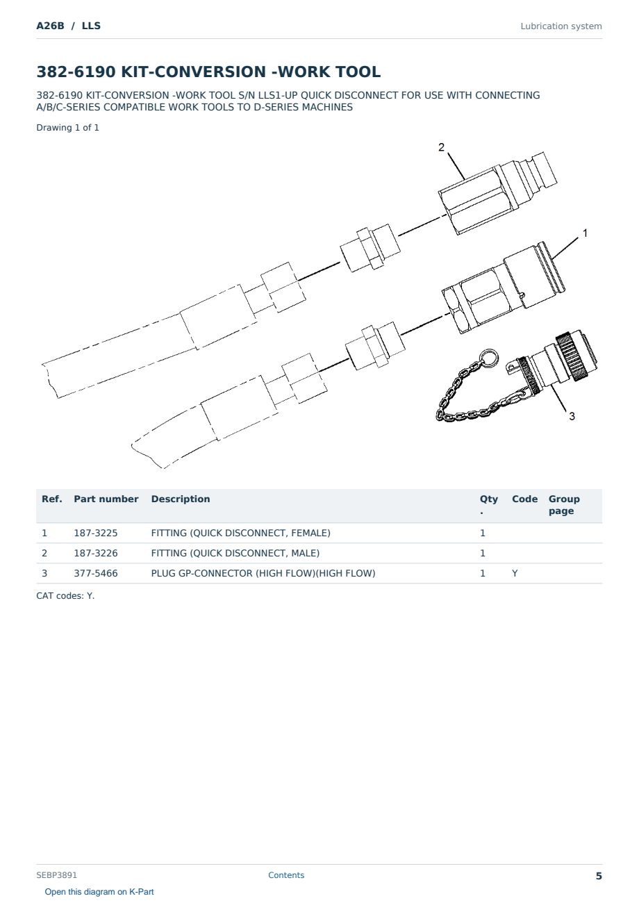 Caterpillar A26B S/N LLS Partsbook SEBP3891 (English) - sample page 5 of 10 Caterpillar A26B S/N LLS Partsbook SEBP3891 (English) - sample page 5 of 10