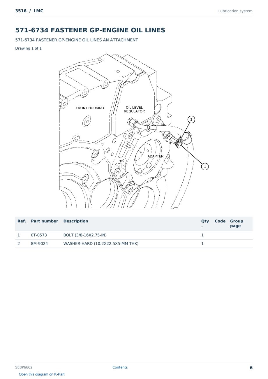 Caterpillar 3516 S/N LMC Partsbook SEBP6662 (English) - sample page 6 of 10 Caterpillar 3516 S/N LMC Partsbook SEBP6662 (English) - sample page 6 of 10