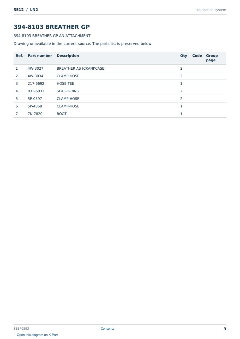 Caterpillar 3512 S/N LN2 Partsbook SEBP6593 (English) - sample page 3 of 10 Caterpillar 3512 S/N LN2 Partsbook SEBP6593 (English) - sample page 3 of 10